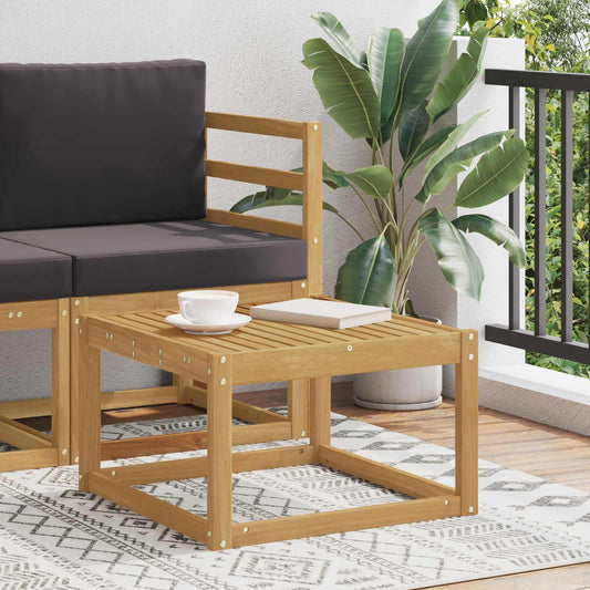 vidaXL Outdoor Table Solid Acacia Wood White 59 x 59 x 37 cm