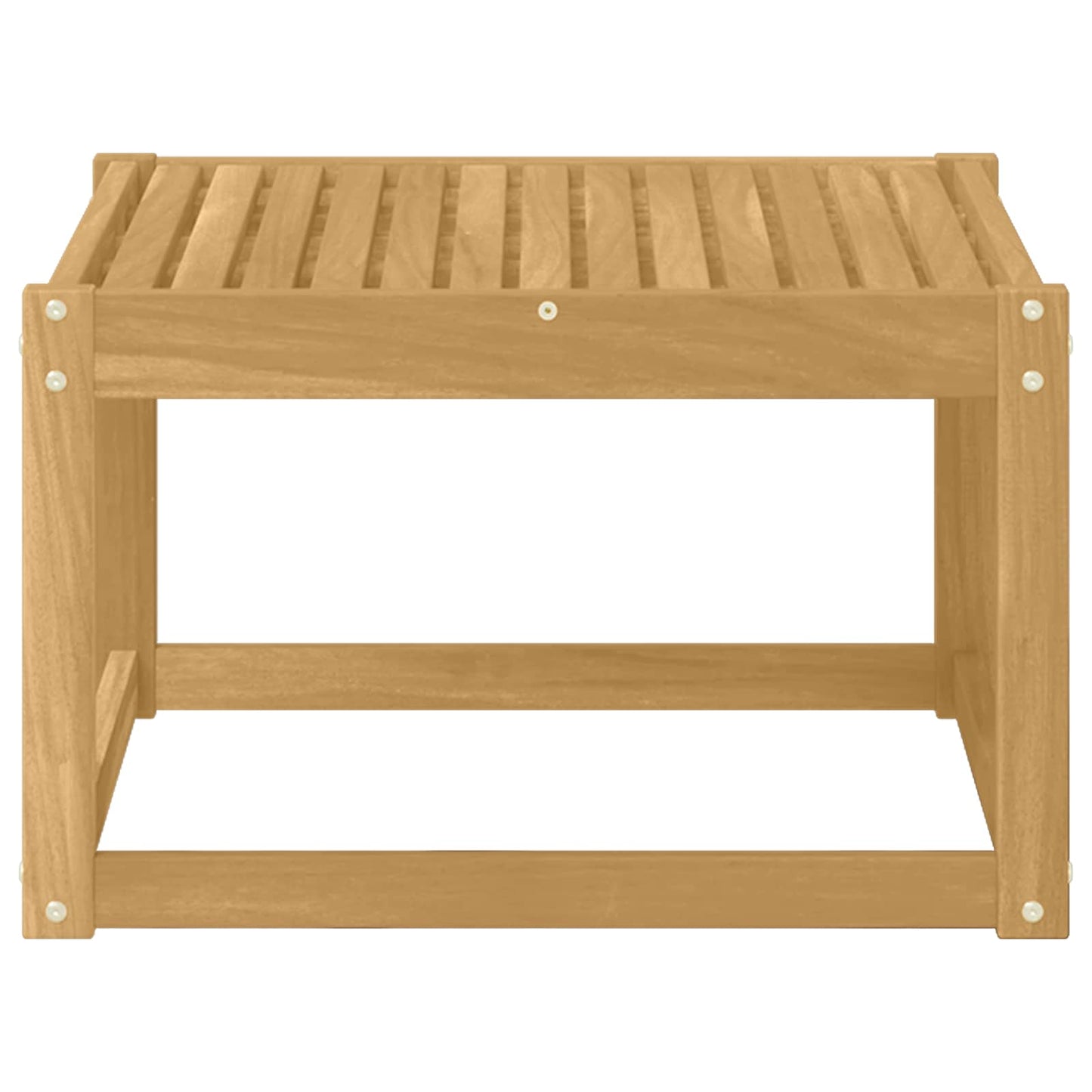 vidaXL Outdoor Table Solid Acacia Wood White 59 x 59 x 37 cm