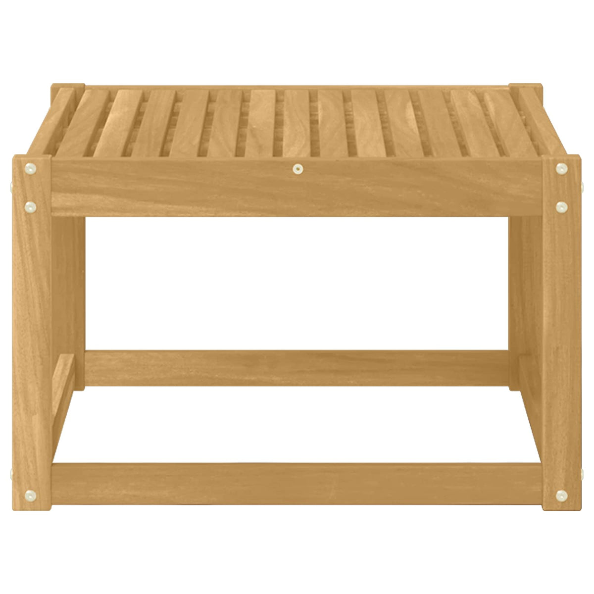 vidaXL Outdoor Table Solid Acacia Wood White 59 x 59 x 37 cm