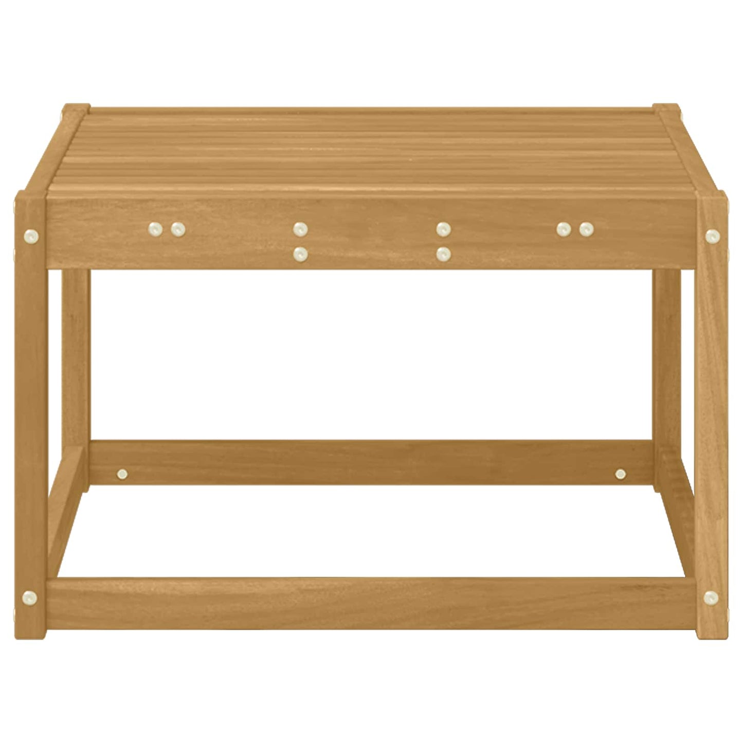 vidaXL Outdoor Table Solid Acacia Wood White 59 x 59 x 37 cm