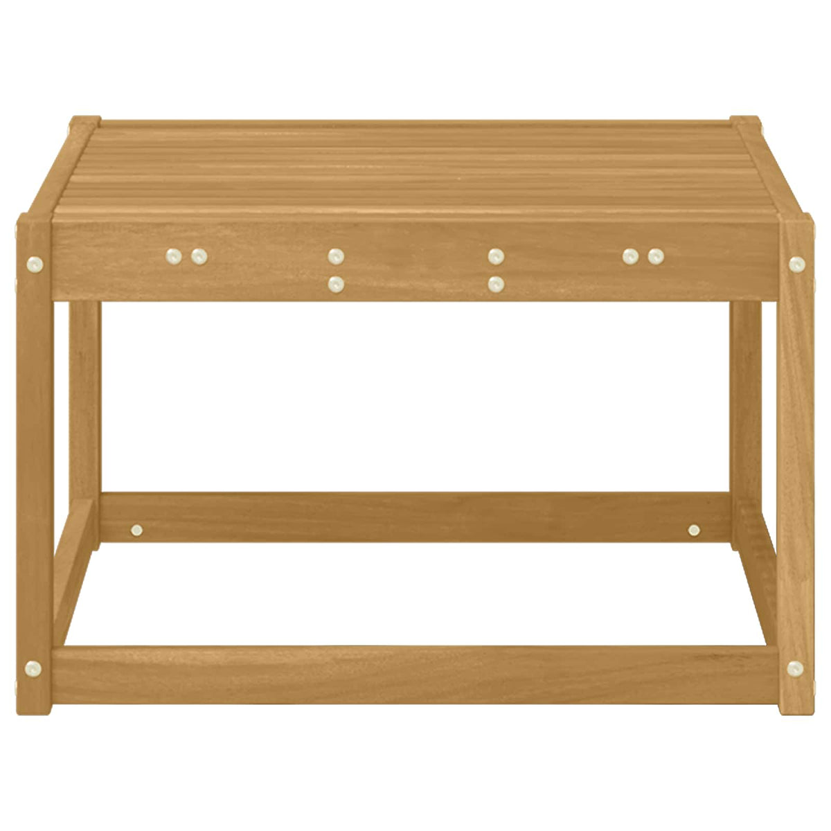 vidaXL Outdoor Table Solid Acacia Wood White 59 x 59 x 37 cm