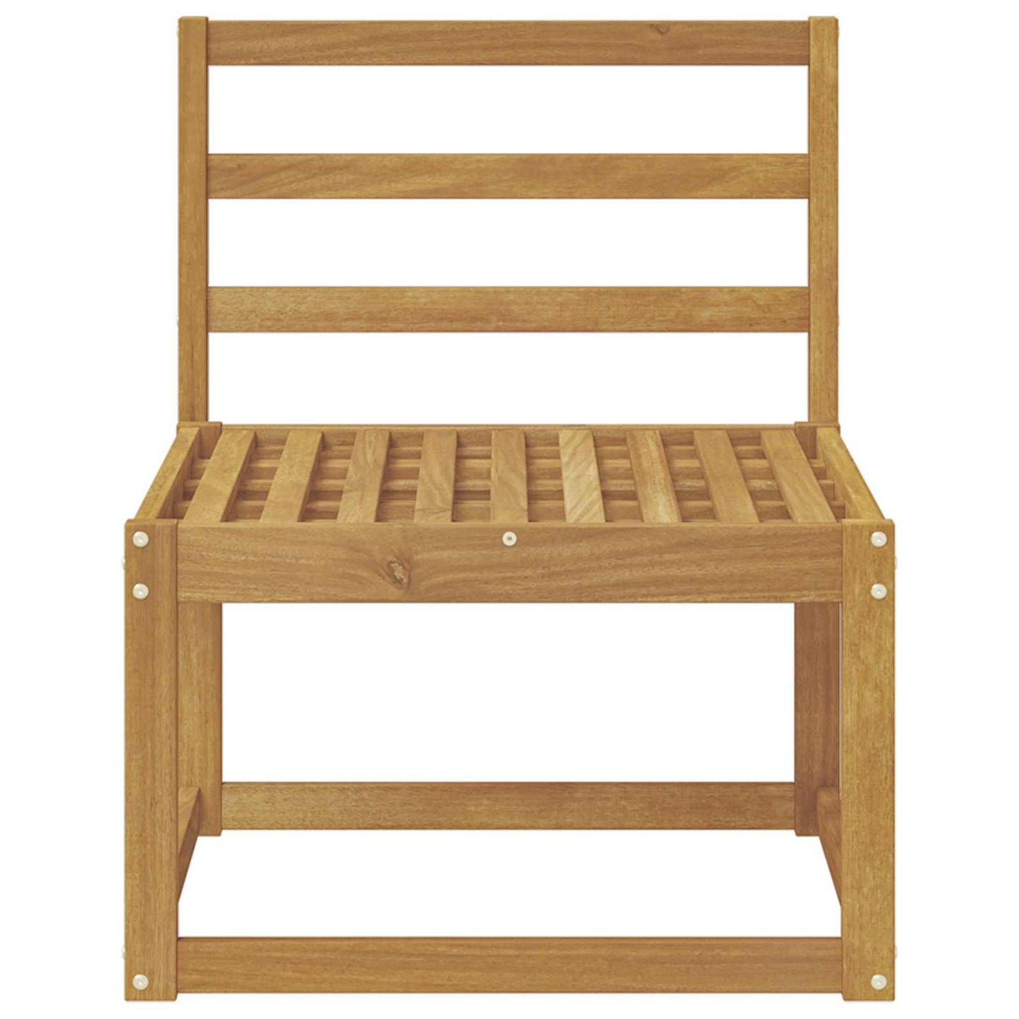 vidaXL Outdoor Middle Sofa Solid Acacia Wood White 59 x 63 x 73 cm