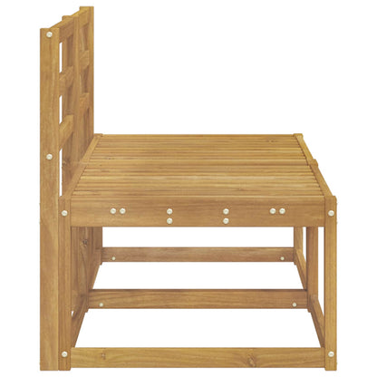 vidaXL 2 Piece Outdoor Middle Sofa Solid Acacia Wood White