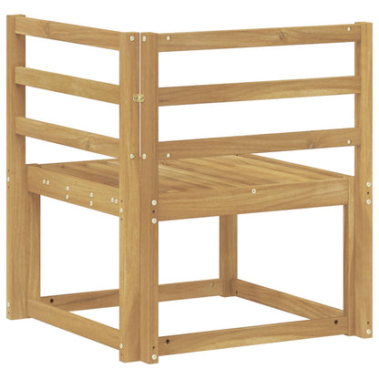 vidaXL Outdoor Corner Sofa Solid Acacia Wood White 63 x 63 x 73 cm