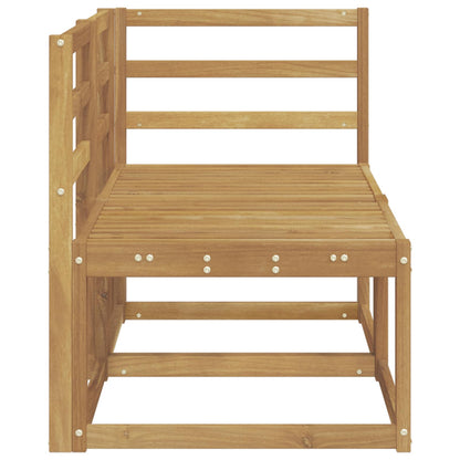 vidaXL Outdoor Middle and Corner Sofa 2 Piece White Solid Acacia Wood