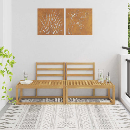 vidaXL Outdoor End Sofa 2 Piece White 182.5 x 63 x 73 cm
