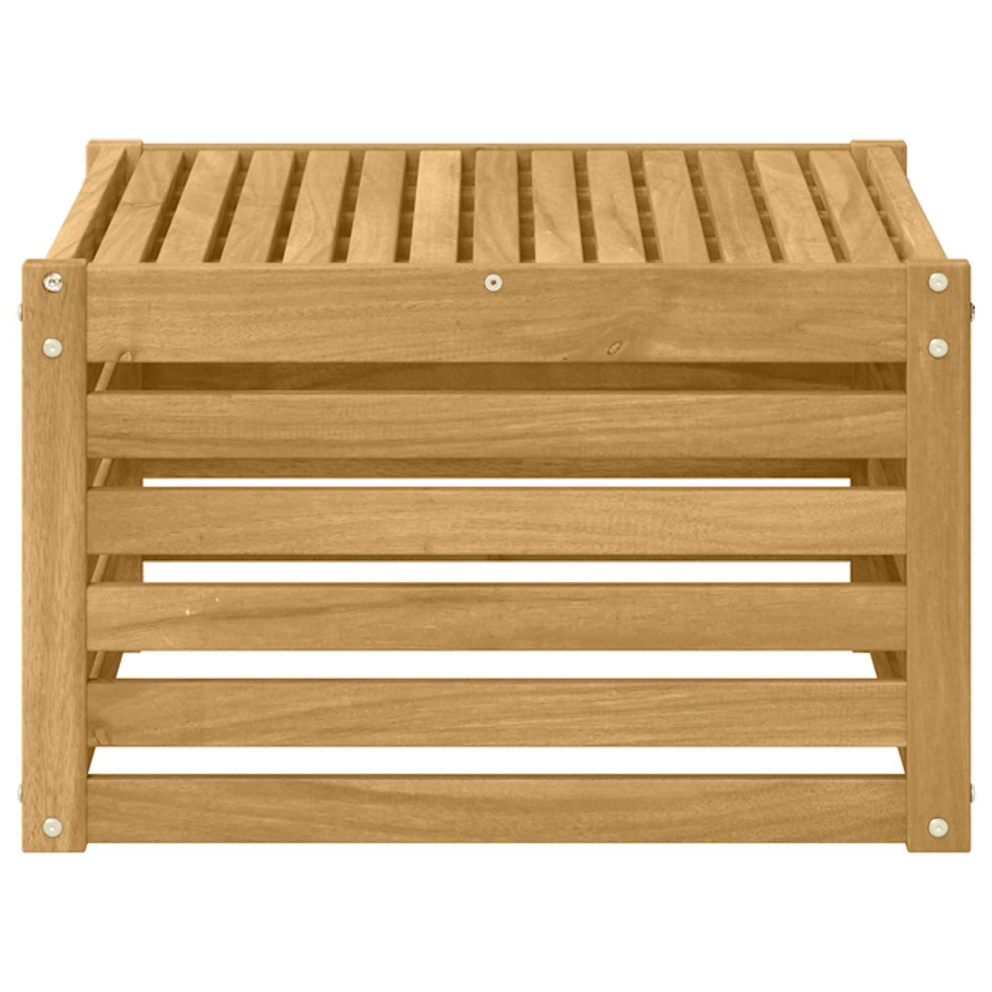 vidaXL Outdoor Table Solid Acacia Wood White 59 x 59 x 37 cm