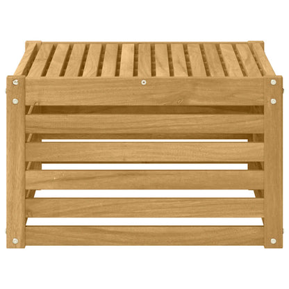 vidaXL Outdoor Table Solid Acacia Wood White 59 x 59 x 37 cm