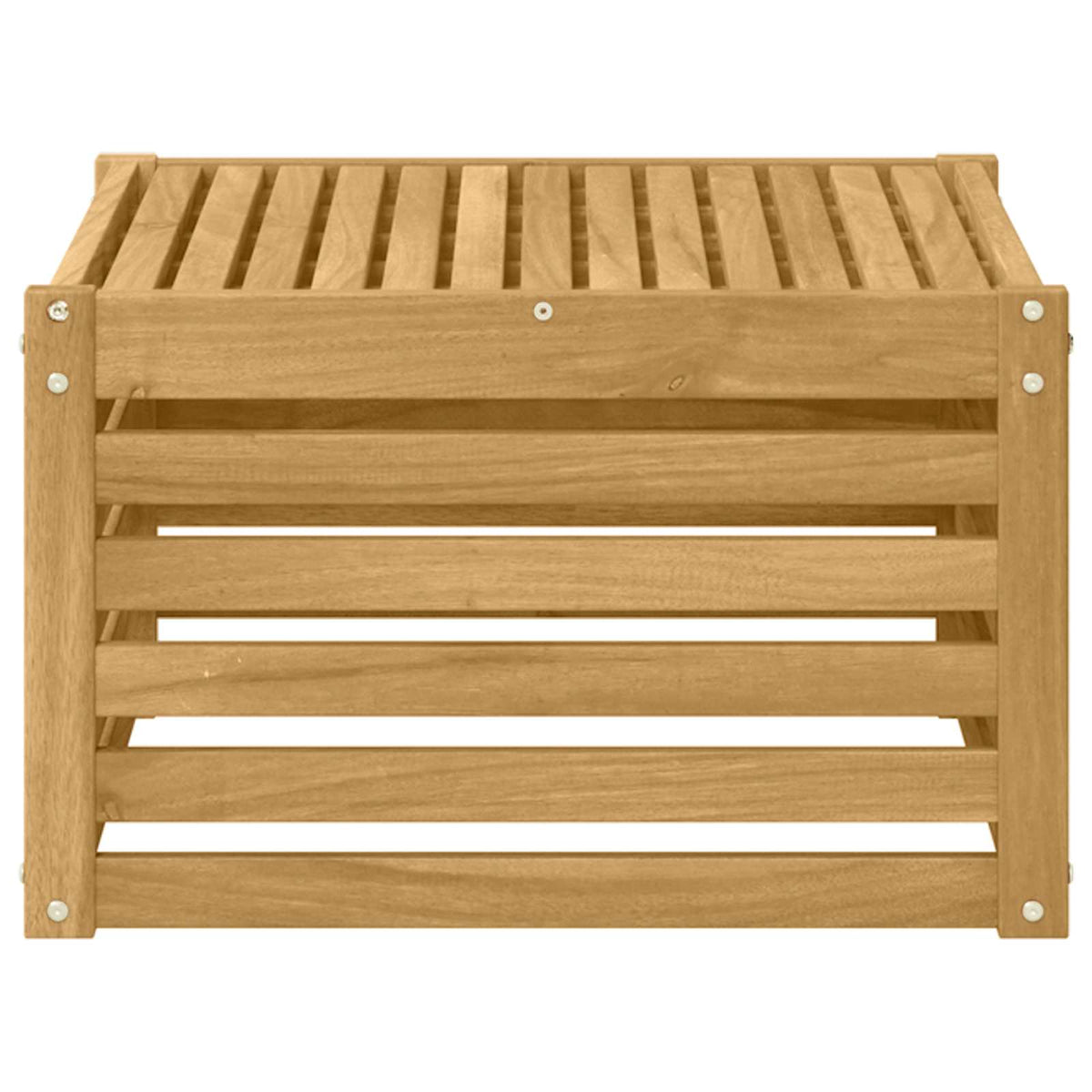 vidaXL Outdoor Table Solid Acacia Wood White 59 x 59 x 37 cm