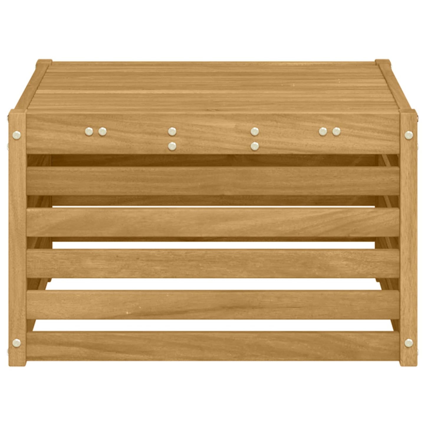 vidaXL Outdoor Table Solid Acacia Wood White 59 x 59 x 37 cm