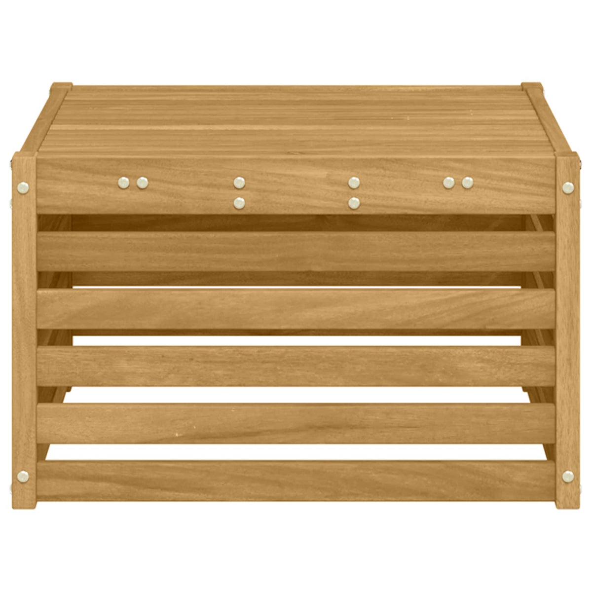 vidaXL Outdoor Table Solid Acacia Wood White 59 x 59 x 37 cm
