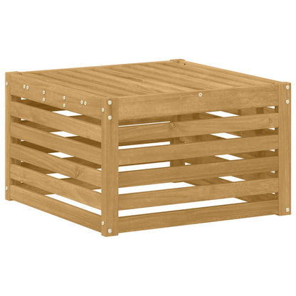 vidaXL Outdoor Footstool Solid Acacia Wood White 59 x 59 x 37 cm