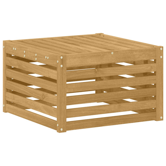 vidaXL Outdoor Footstool Solid Acacia Wood White 59 x 59 x 37 cm