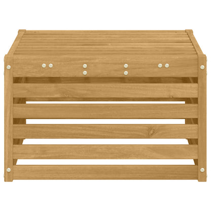 vidaXL Outdoor Footstool Solid Acacia Wood White 59 x 59 x 37 cm