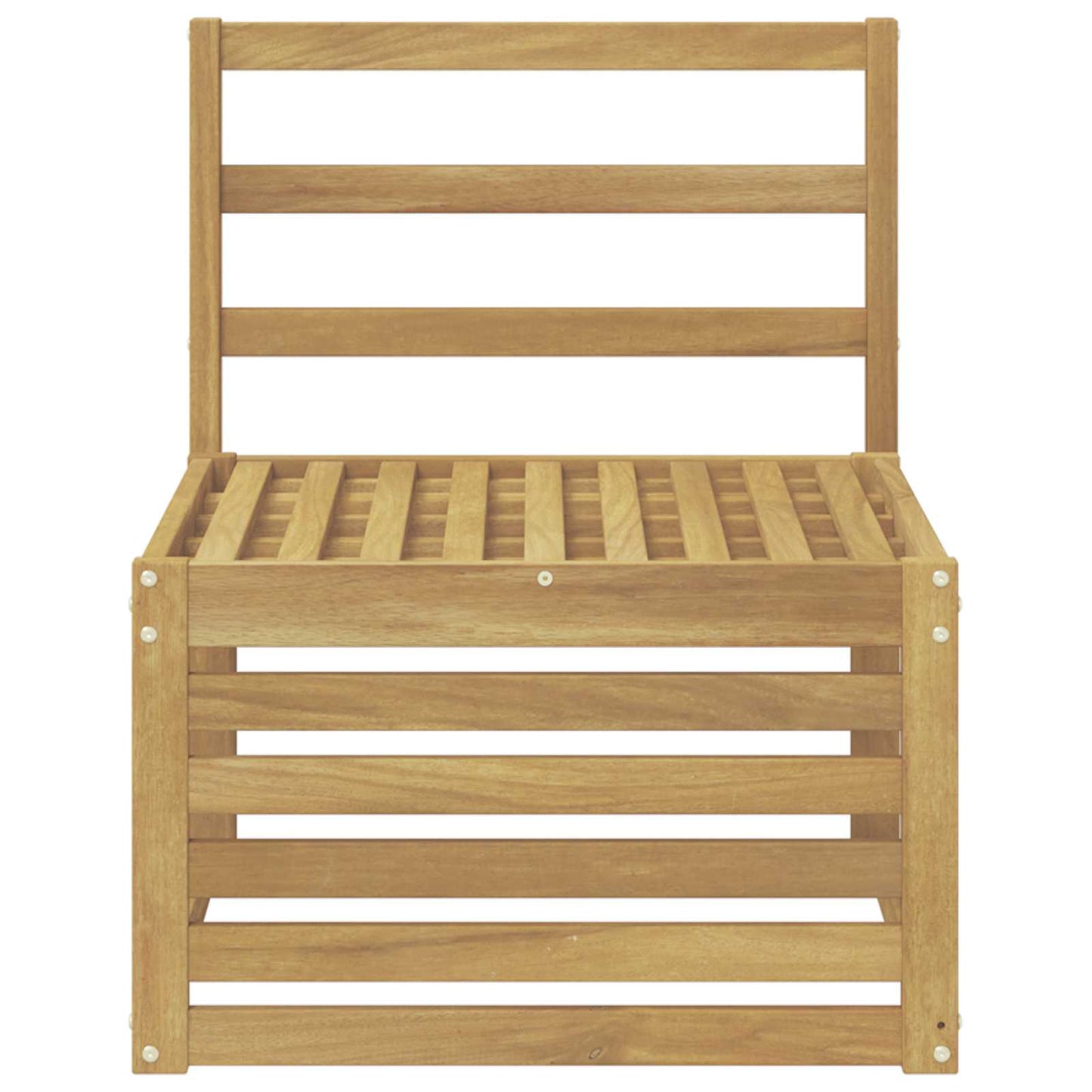vidaXL Outdoor Middle Sofa Solid Acacia Wood White 63 x 59 x 73 cm
