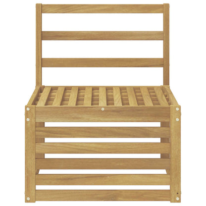 vidaXL Outdoor Middle Sofa Solid Acacia Wood White 63 x 59 x 73 cm