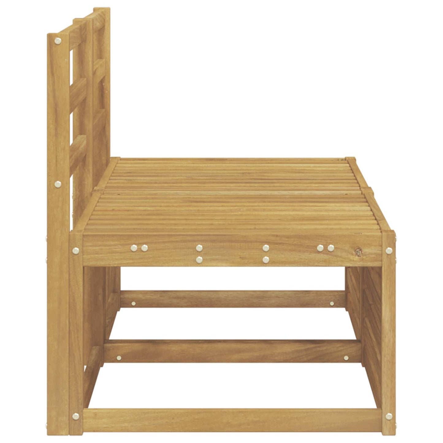 vidaXL 2 Piece Outdoor Middle Sofa Solid Acacia Wood White