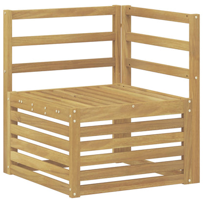 vidaXL Outdoor Corner Sofa Solid Acacia Wood White 63 x 63 x 73 cm