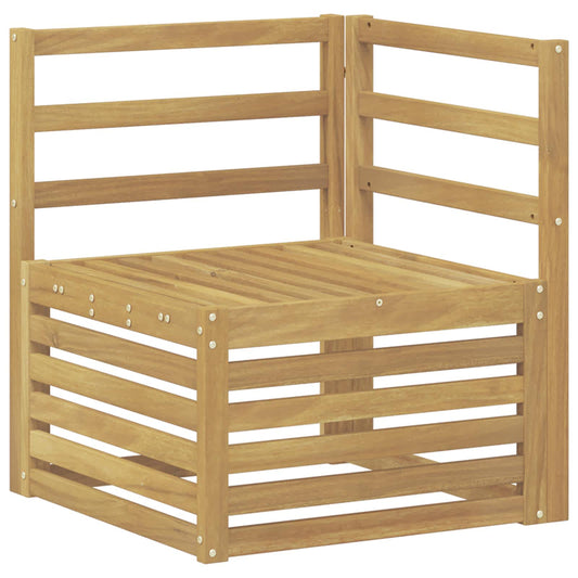 vidaXL Outdoor Corner Sofa Solid Acacia Wood White 63 x 63 x 73 cm