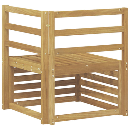 vidaXL Outdoor Corner Sofa Solid Acacia Wood White 63 x 63 x 73 cm
