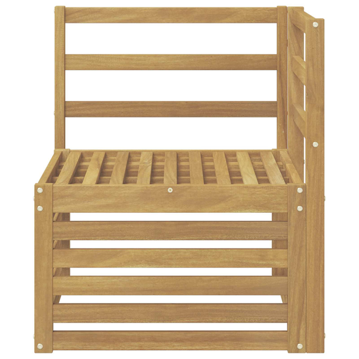 vidaXL Outdoor Corner Sofa Solid Acacia Wood White 63 x 63 x 73 cm