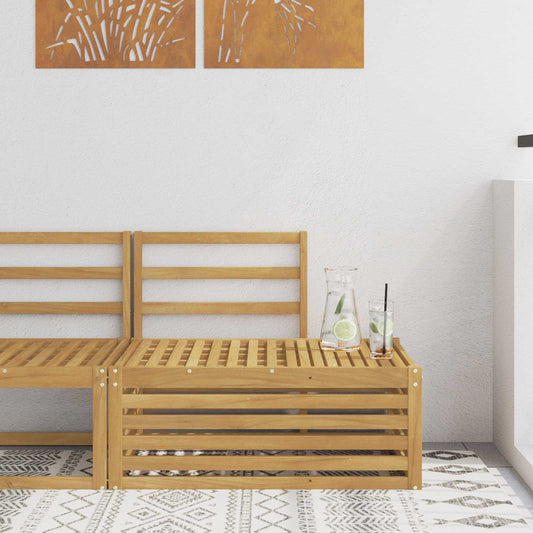 vidaXL Outdoor Sofa Set White 91 x 63 x 73 cm Solid Acacia Wood