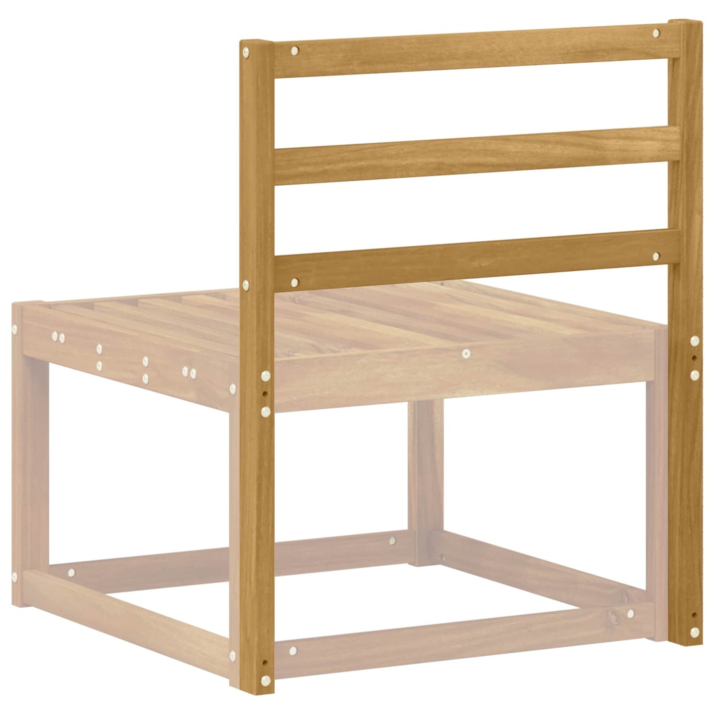 vidaXL Backrest Module White 59 x 4 x 73 cm Solid Acacia Wood