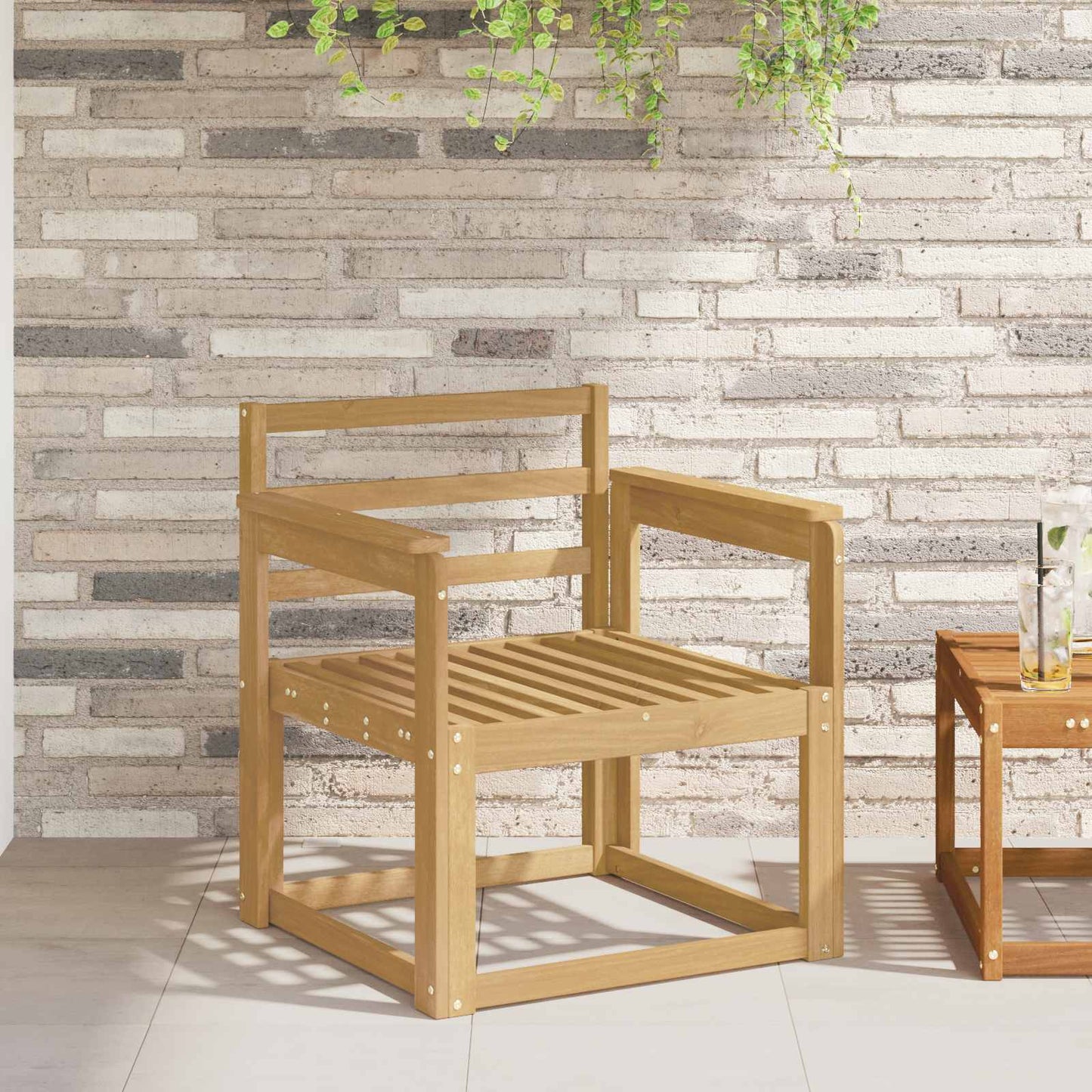 vidaXL Armrests Module 2 pcs White 59 x 6 x 61 cm Solid Acacia Wood