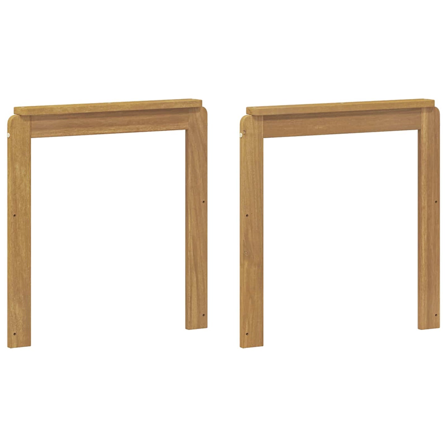 vidaXL Armrests Module 2 pcs White 59 x 6 x 61 cm Solid Acacia Wood
