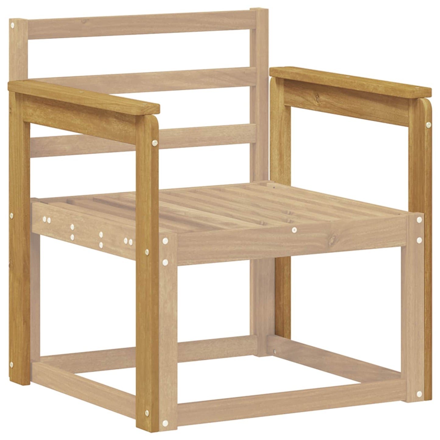 vidaXL Armrests Module 2 pcs White 59 x 6 x 61 cm Solid Acacia Wood