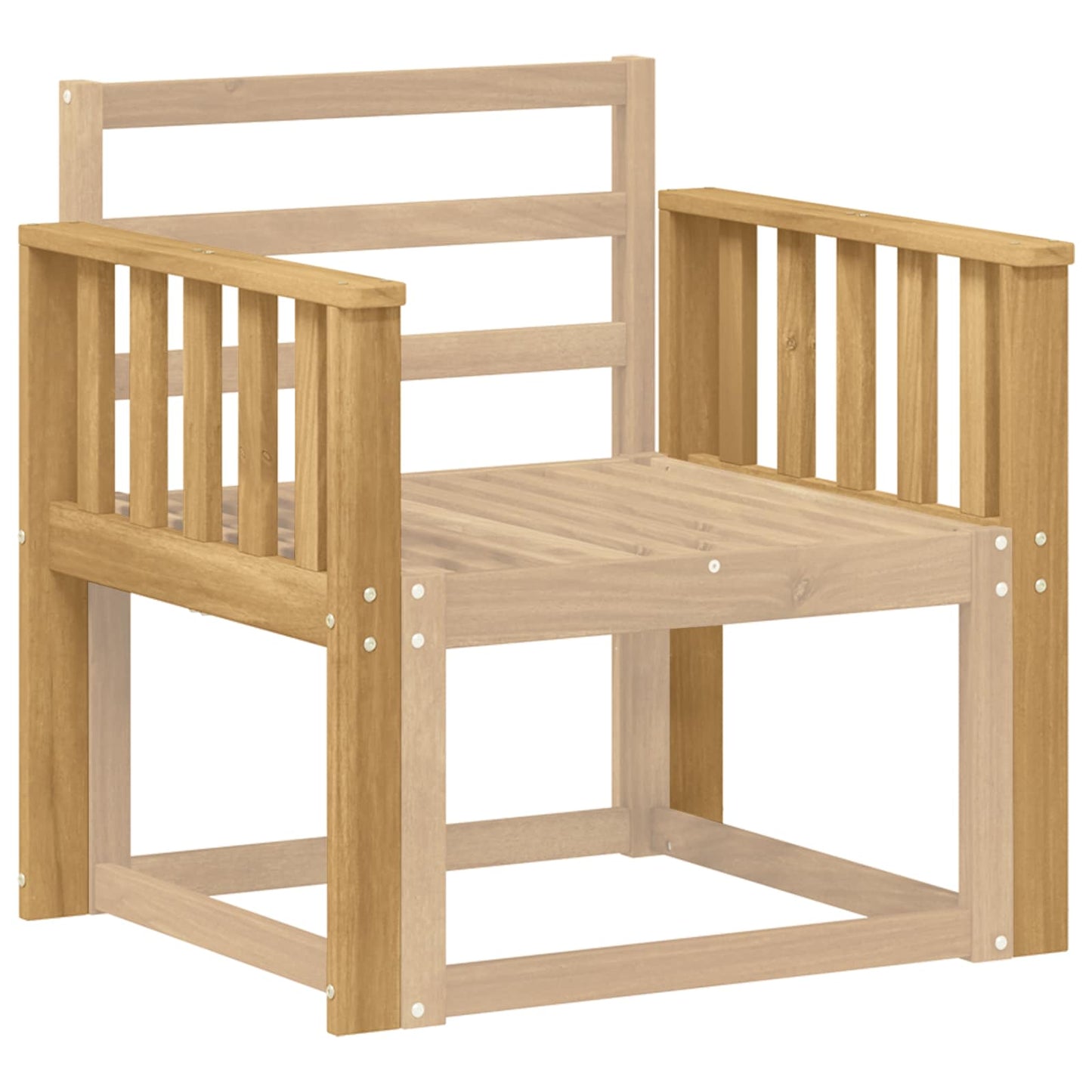 vidaXL Armrests Module 2 pcs White 60 x 6 x 61 cm Solid Acacia Wood