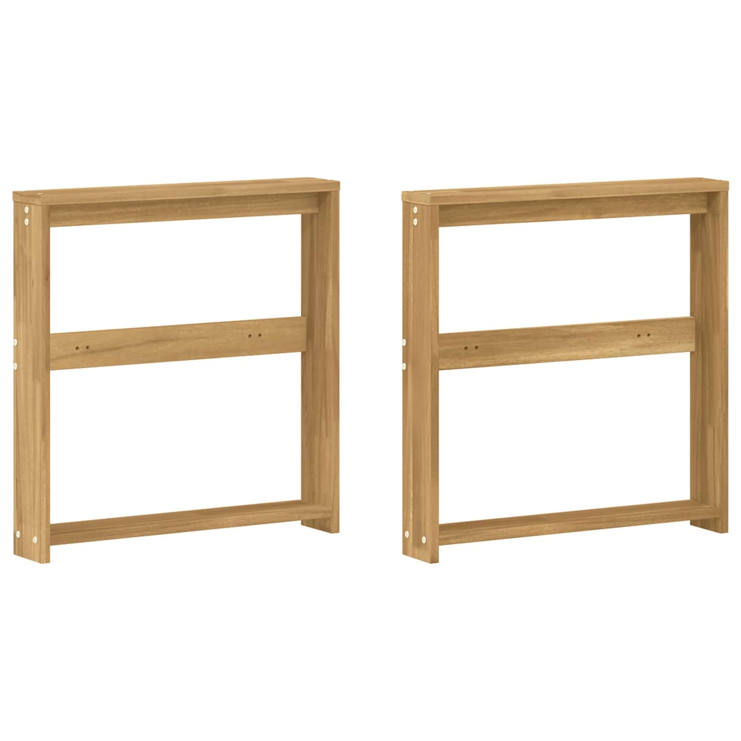 vidaXL Armrests Module 2 pcs White 58.5 x 10 x 61 cm Solid Acacia Wood
