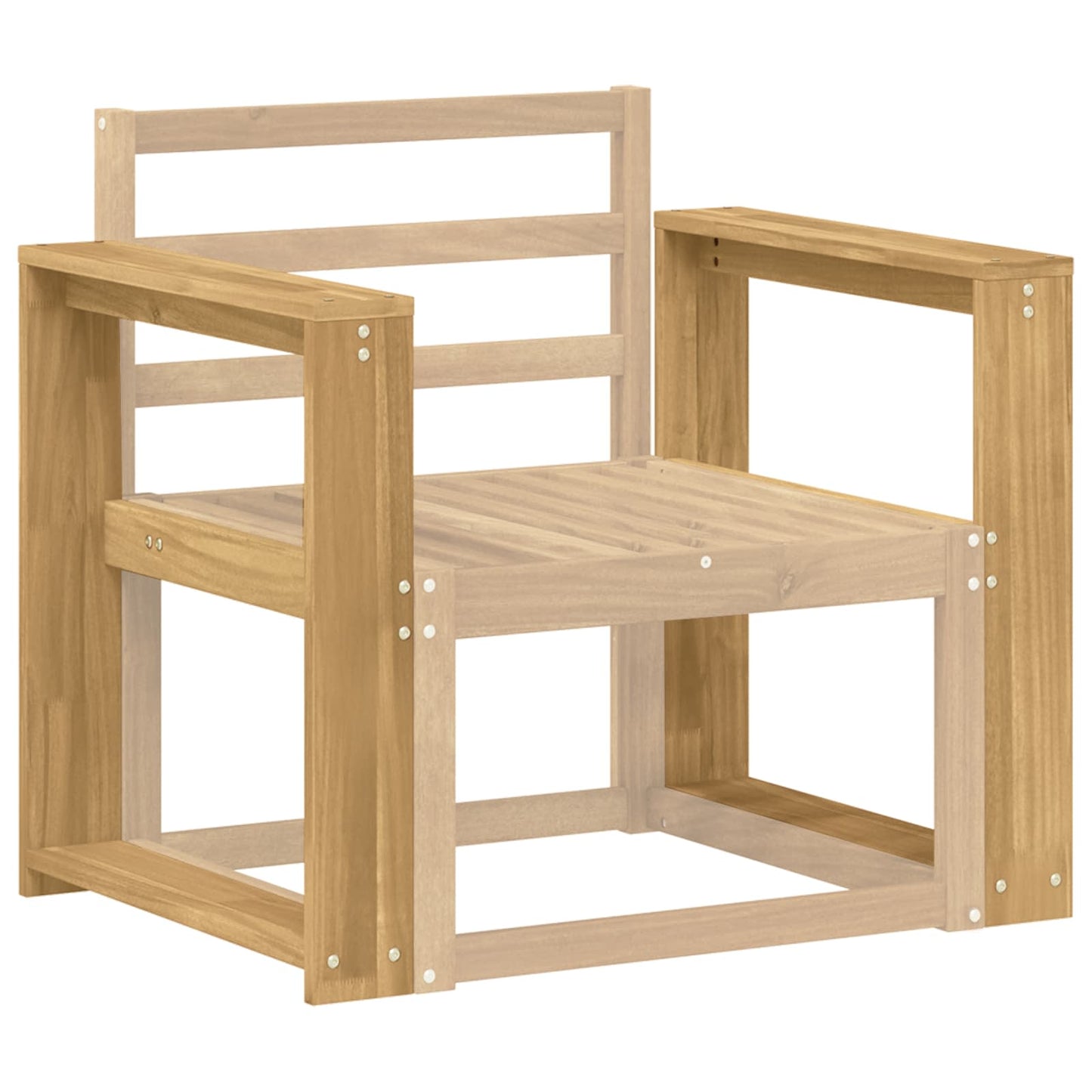 vidaXL Armrests Module 2 pcs White 58.5 x 10 x 61 cm Solid Acacia Wood