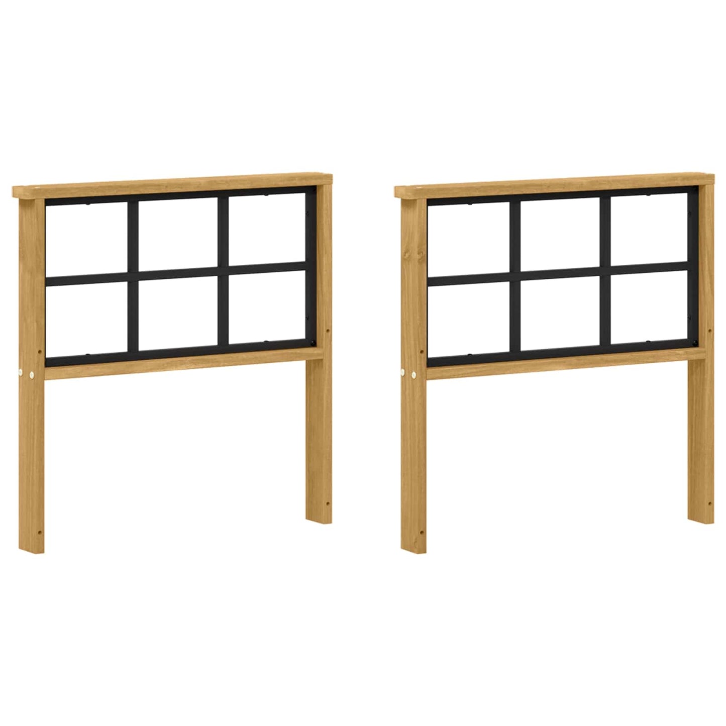 vidaXL Armrests Module 2 pcs White 60 x 6 x 61 cm Solid Acacia Wood