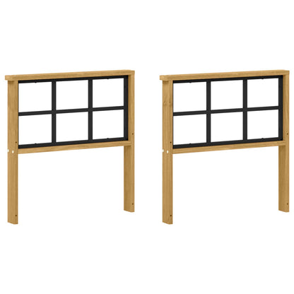 vidaXL Armrests Module 2 pcs White 60 x 6 x 61 cm Solid Acacia Wood