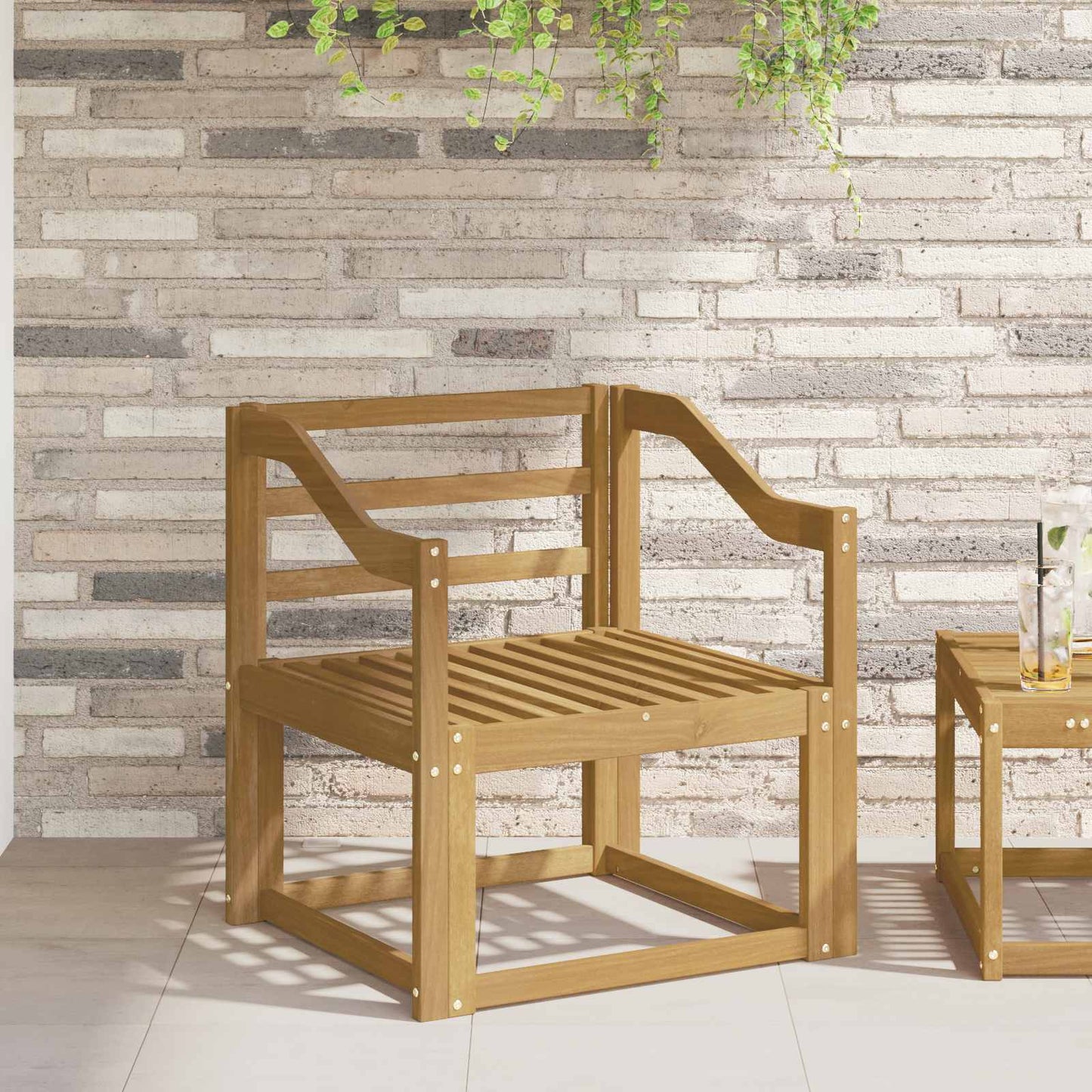 vidaXL Armrests Module 2 pcs White 59 x 4 x 73 cm Solid Acacia Wood