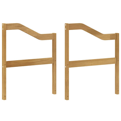 vidaXL Armrests Module 2 pcs White 59 x 4 x 73 cm Solid Acacia Wood