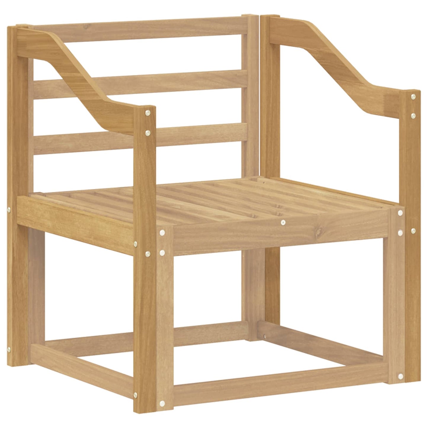 vidaXL Armrests Module 2 pcs White 59 x 4 x 73 cm Solid Acacia Wood