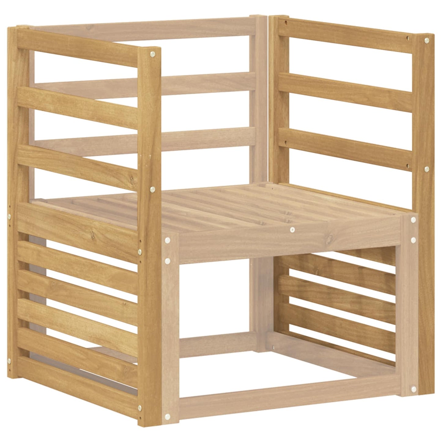 vidaXL Armrests Module 2 pcs White 59 x 4 x 73 cm Solid Acacia Wood
