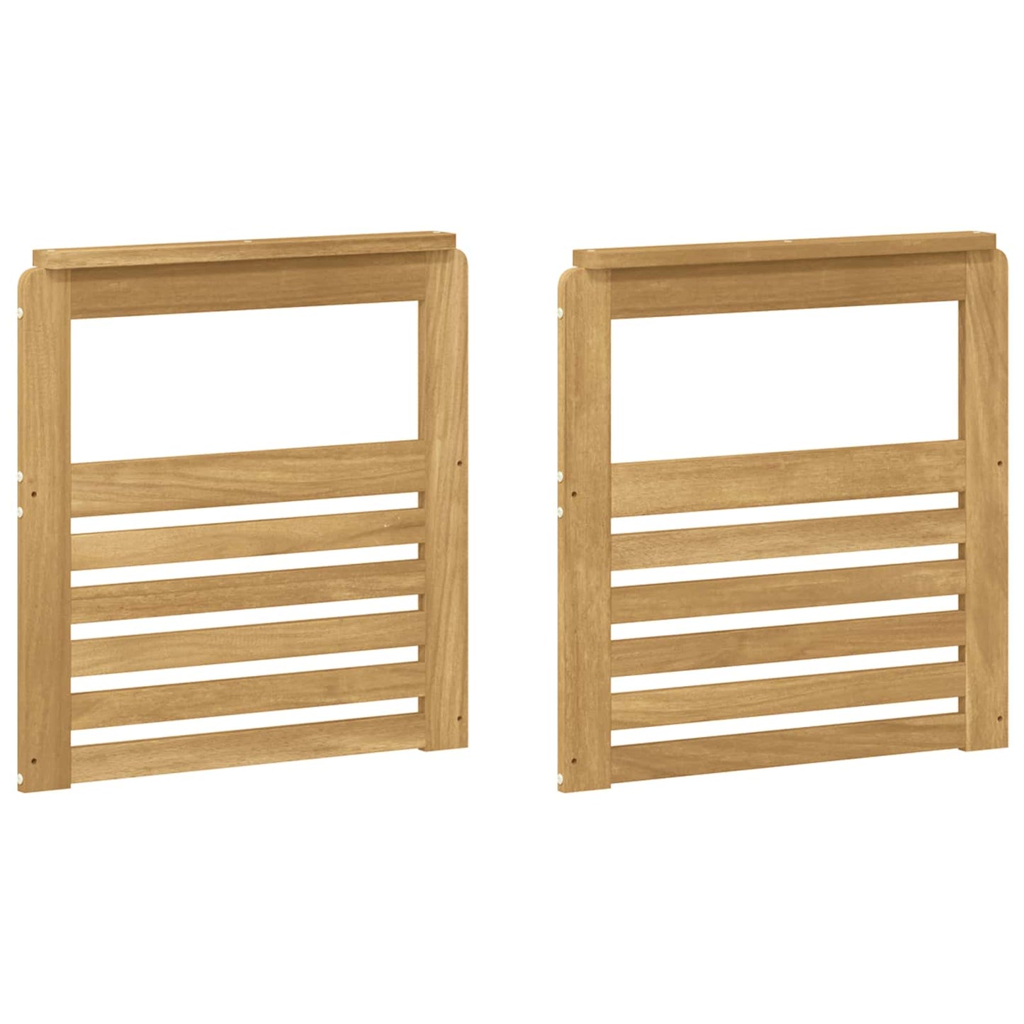 vidaXL Armrests Module 2 pcs White 59 x 6 x 61 cm Solid Acacia Wood