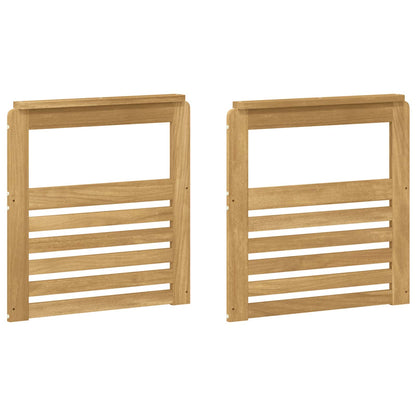 vidaXL Armrests Module 2 pcs White 59 x 6 x 61 cm Solid Acacia Wood