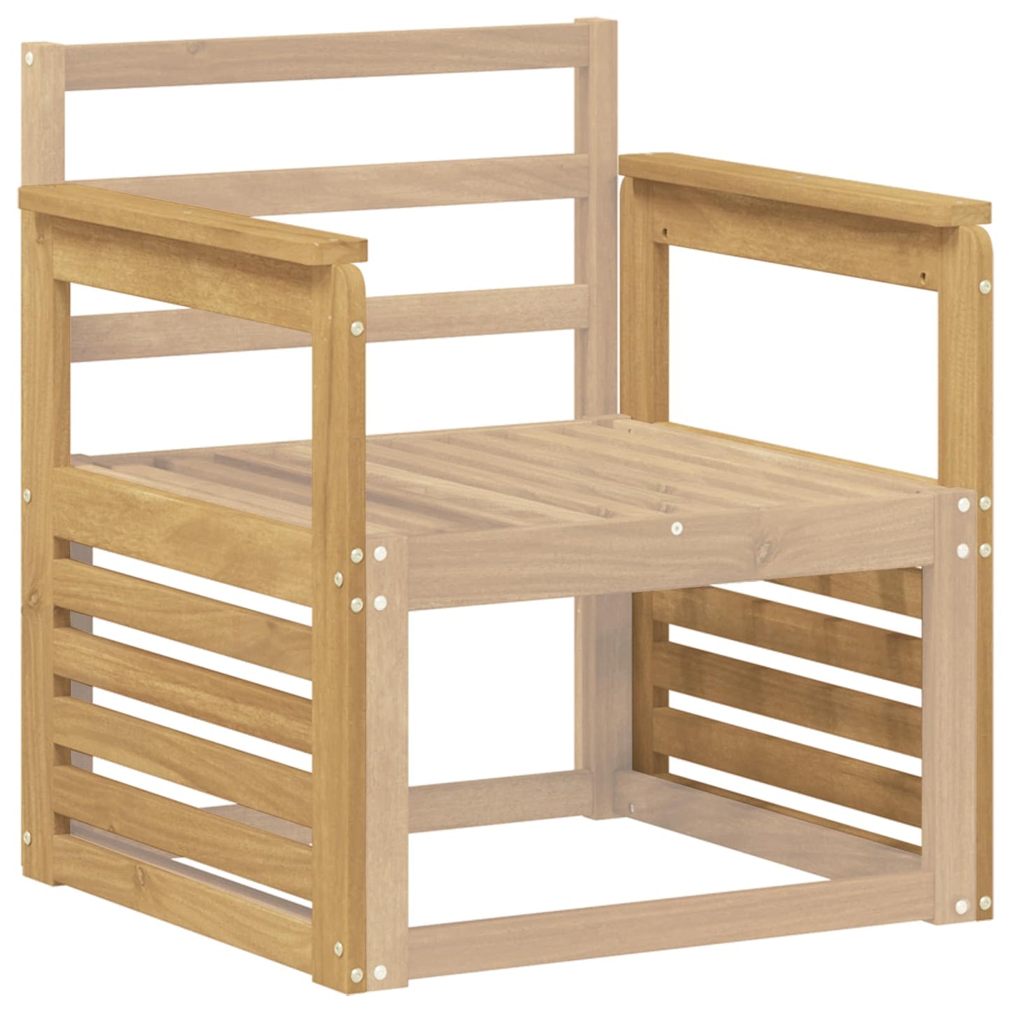 vidaXL Armrests Module 2 pcs White 59 x 6 x 61 cm Solid Acacia Wood