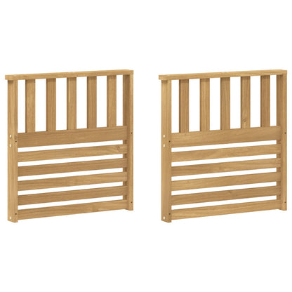 vidaXL Armrests Module 2 pcs White 60 x 6 x 61 cm Solid Acacia Wood