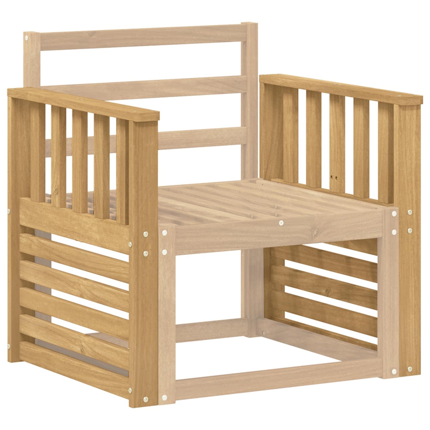 vidaXL Armrests Module 2 pcs White 60 x 6 x 61 cm Solid Acacia Wood