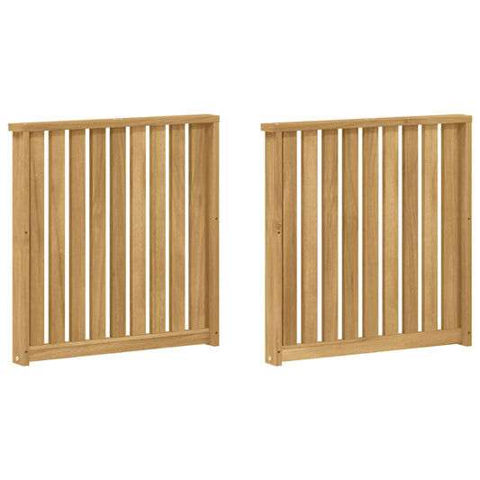 vidaXL Armrests Module 2 pcs White 60 x 6 x 61 cm Solid Acacia Wood