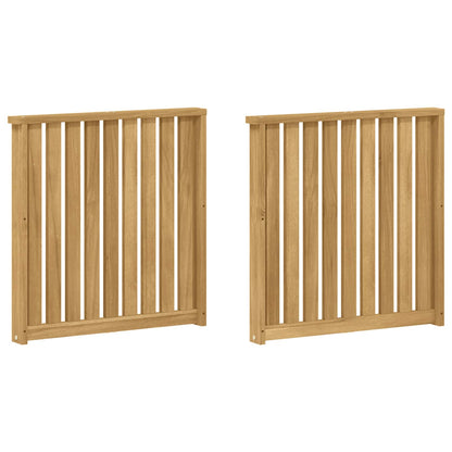 vidaXL Armrests Module 2 pcs White 60 x 6 x 61 cm Solid Acacia Wood