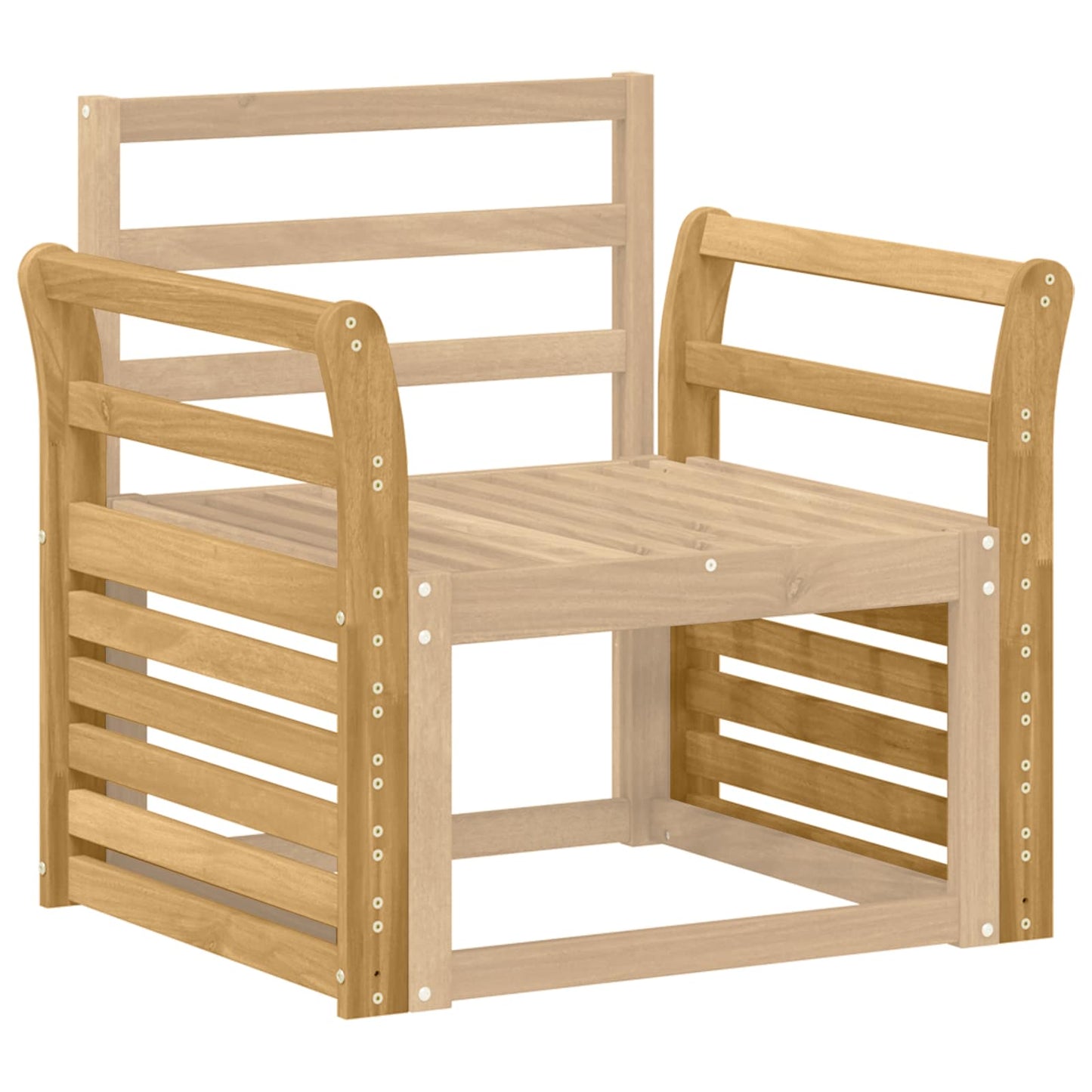vidaXL Armrests Module 2 pcs White 58.5 x 8 x 60 cm Solid Acacia Wood