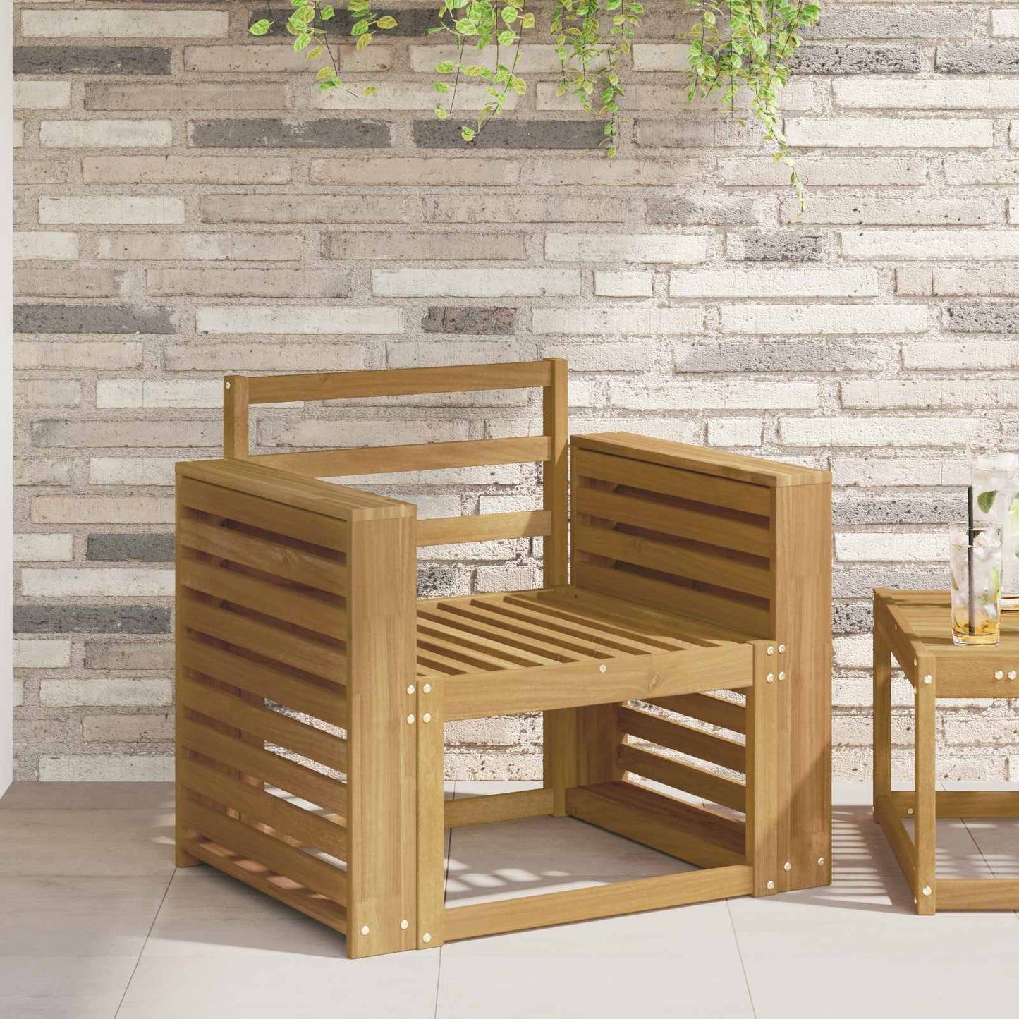 vidaXL Armrests Module 2 pcs White 58.5 x 10 x 61 cm Solid Acacia Wood