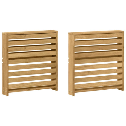 vidaXL Armrests Module 2 pcs White 58.5 x 10 x 61 cm Solid Acacia Wood