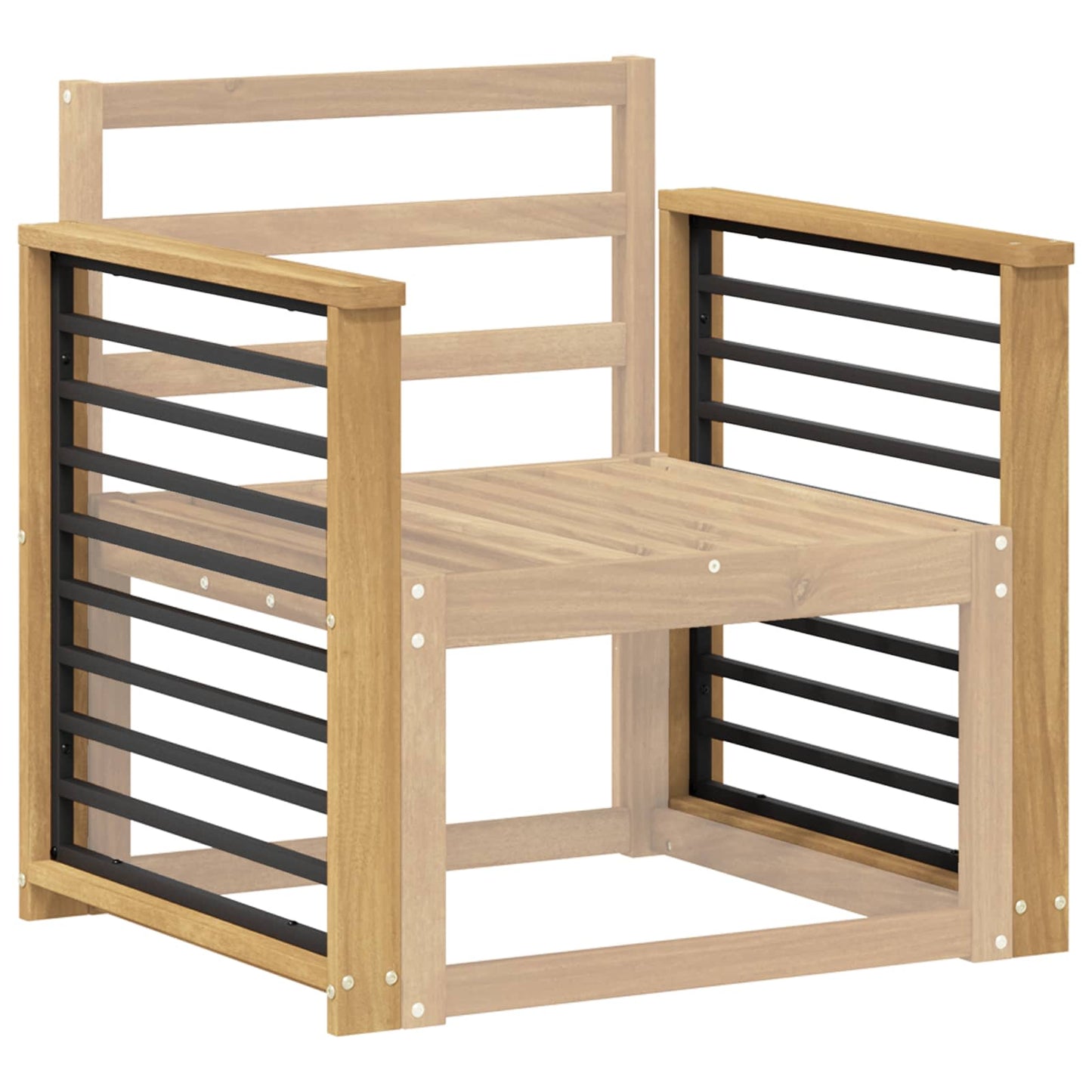 vidaXL Armrests Module 2 pcs White 60 x 6 x 61 cm Solid Acacia Wood